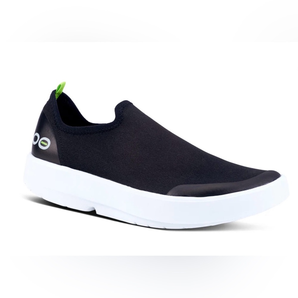 OOFOS Black and White Women's Sneakers